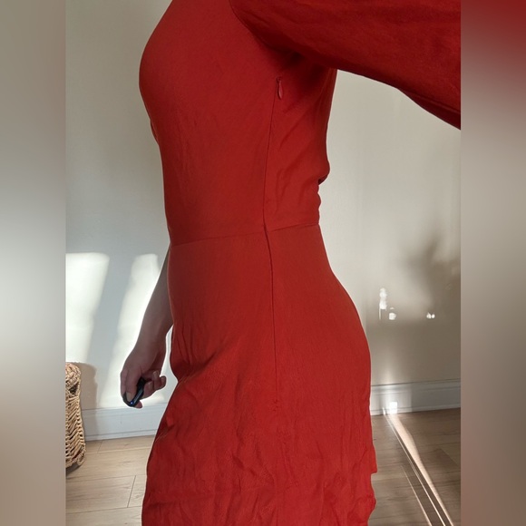 Anthropologie Red One Shoulder Bodycon Cocktail Dress - Picture 3 of 4